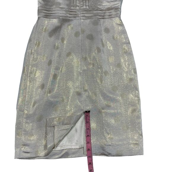 ANTONIO MELANI silk Sheath Dress Women 4 Halter Slimming Quiet Luxury Comfort - Picture 8 of 11